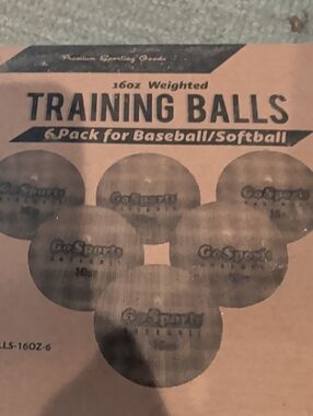 GoSports Training Balls 16oz Baseball Softball Set Of 6